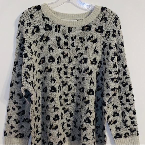 Workshop Republic Leopard Boho Sweater NWT - Picture 5 of 10